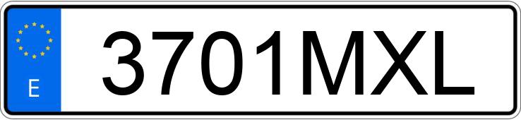 Numer rejestracyjny 3701MXL posiada MG MG3