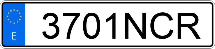 Numer rejestracyjny 3701NCR posiada RIEJU NUUK