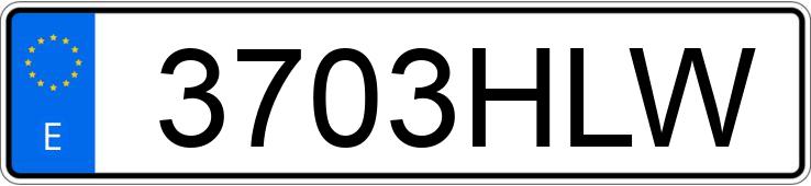 Numer rejestracyjny 3703HLW posiada VOLKSWAGEN PASSAT