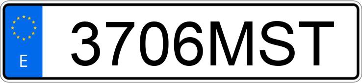 Numer rejestracyjny 3706MST posiada BMW X3