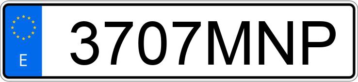 Numer rejestracyjny 3707MNP posiada FIAT 500