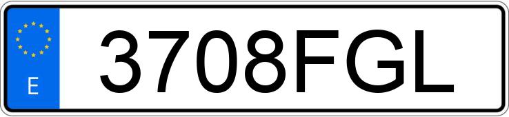 O número de registro 3708FGL tem RENAULT GRAND SCENIC