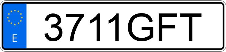 Numer rejestracyjny 3711GFT posiada CITROEN C4 PICASSO 5PZ