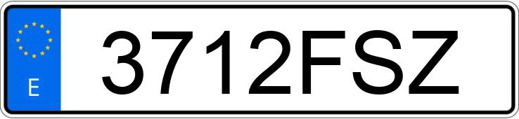 Numer rejestracyjny 3712FSZ posiada VOLKSWAGEN PASSAT
