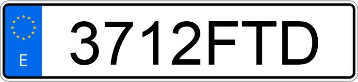 Numer rejestracyjny 3712FTD posiada HONDA FR-V