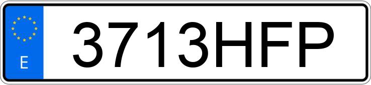 Numer rejestracyjny 3713HFP posiada SEAT IBIZA