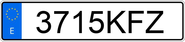 Numer rejestracyjny 3715KFZ posiada SEAT LEON