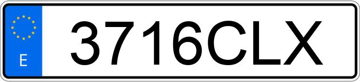 Numer rejestracyjny 3716CLX posiada AUDI A3