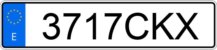 Numer rejestracyjny 3717CKX posiada VOLKSWAGEN GOLF