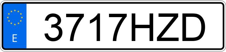 Numer rejestracyjny 3717HZD posiada NISSAN NOTE