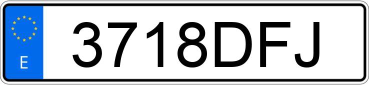 Numer rejestracyjny 3718DFJ posiada BMW SERIE 3