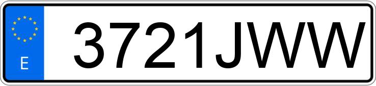 Numer rejestracyjny 3721JWW posiada FIAT PUNTO