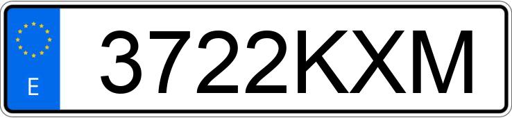 Numer rejestracyjny 3722KXM posiada OPEL COMBO