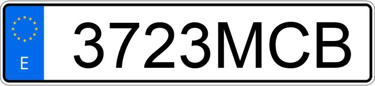 Numer rejestracyjny 3723MCB posiada AUDI A3 SPORTBACK