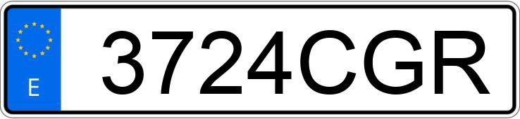 Numer rejestracyjny 3724CGR posiada SEAT IBIZA