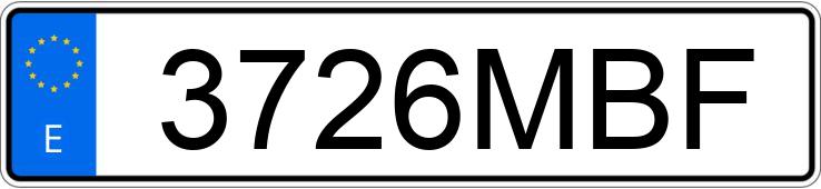 Numer rejestracyjny 3726MBF posiada VOLKSWAGEN TIGUAN