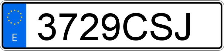 Numer rejestracyjny 3729CSJ posiada AUDI A4