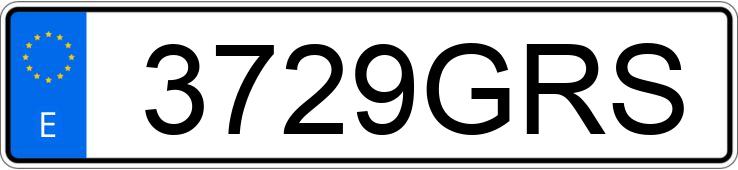 Numer rejestracyjny 3729GRS posiada VOLKSWAGEN GOLF