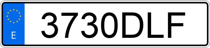 Numer rejestracyjny 3730DLF posiada SEAT IBIZA