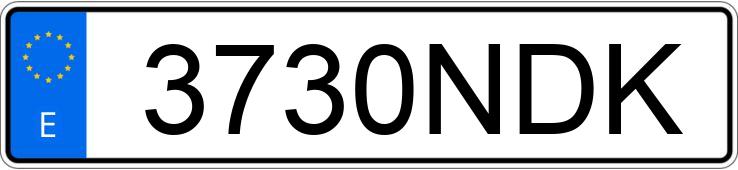 Numer rejestracyjny 3730NDK posiada AUDI A5 SPORTBACK