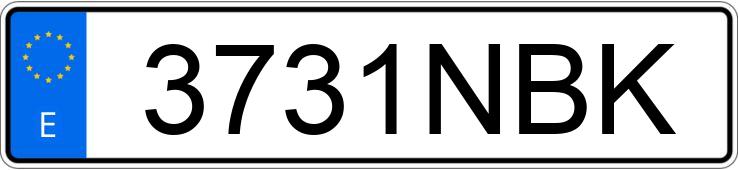 Numer rejestracyjny 3731NBK posiada EBRO S800