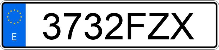 Numer rejestracyjny 3732FZX posiada FIAT 500