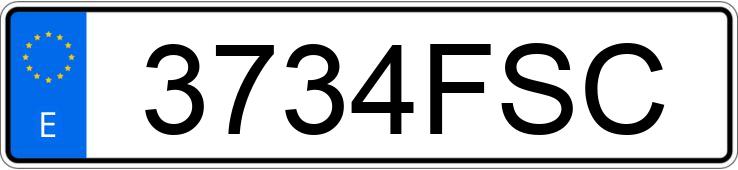 Numer rejestracyjny 3734FSC posiada OPEL ASTRA GTC