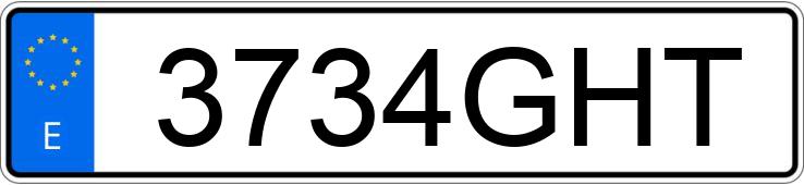 Numer rejestracyjny 3734GHT posiada BMW SERIE 3