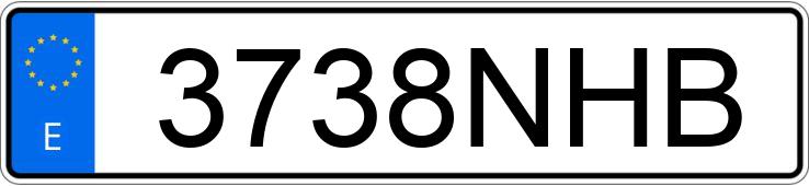 Numer rejestracyjny 3738NHB posiada AUDI A5