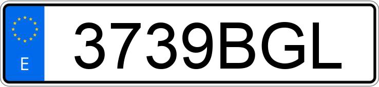 Numer rejestracyjny 3739BGL posiada CITROEN XSARA