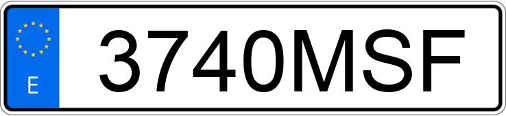 Numer rejestracyjny 3740MSF posiada AUDI Q3