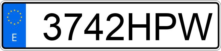 Numer rejestracyjny 3742HPW posiada SEAT IBIZA