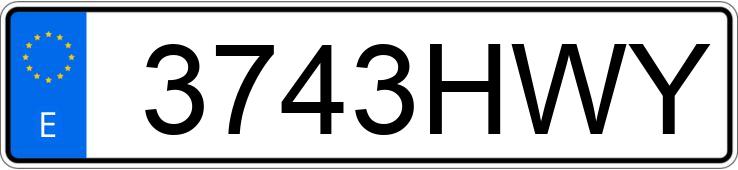 Numer rejestracyjny 3743HWY posiada CITROEN C4