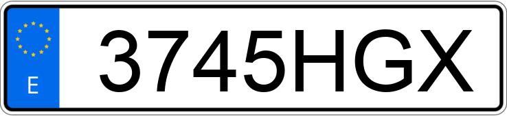 Numer rejestracyjny 3745HGX posiada BMW SERIE 1