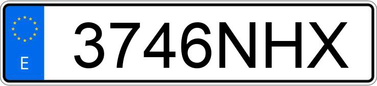 Numer rejestracyjny 3746NHX posiada SKODA SCALA