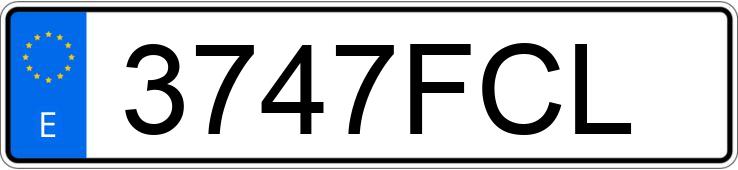 Numer rejestracyjny 3747FCL posiada RENAULT MEGANE