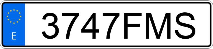 Numer rejestracyjny 3747FMS posiada FIAT PUNTO