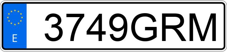 Numer rejestracyjny 3749GRM posiada VOLKSWAGEN PASSAT