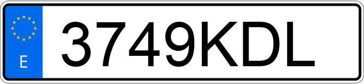 Numer rejestracyjny 3749KDL posiada VOLKSWAGEN SCIROCCO