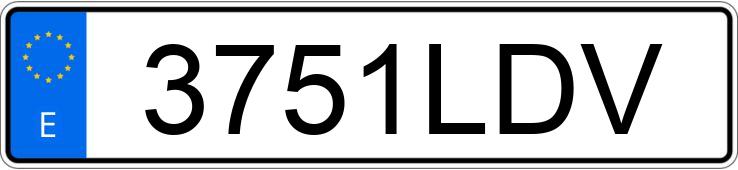 Numer rejestracyjny 3751LDV posiada TOYOTA PRIUS+