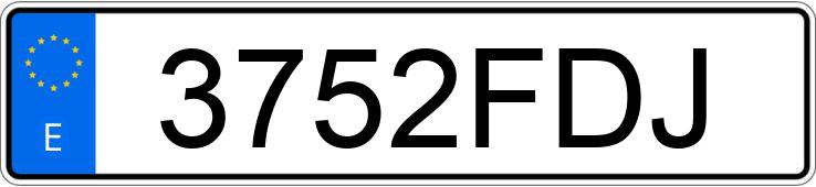 Numer rejestracyjny 3752FDJ posiada PEUGEOT 307