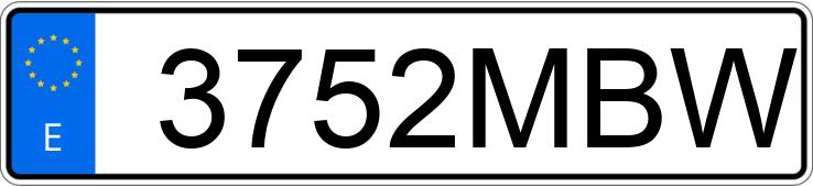 Numer rejestracyjny 3752MBW posiada TOYOTA YARIS