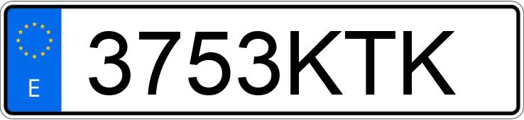 Numer rejestracyjny 3753KTK posiada VOLKSWAGEN SPORTSVAN