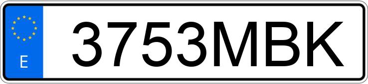 Numer rejestracyjny 3753MBK posiada PEUGEOT RIFTER