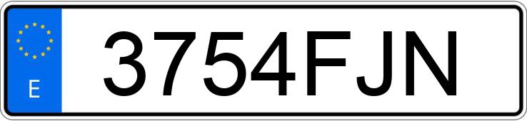 Numer rejestracyjny 3754FJN posiada PEUGEOT PARTNER