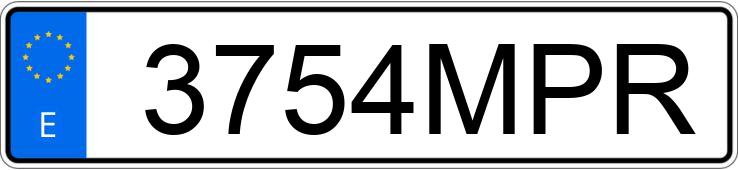 Numer rejestracyjny 3754MPR posiada VOLKSWAGEN ID.4