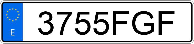 Registreringsnummeret 3755FGF har RENAULT MEGANE