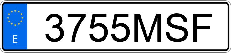 Numer rejestracyjny 3755MSF posiada AUDI A3 SPORTBACK