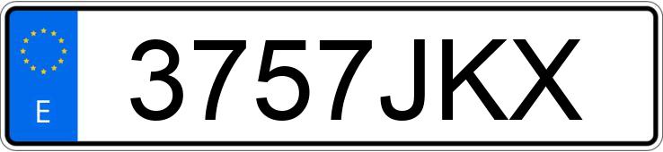 Numer rejestracyjny 3757JKX posiada VOLVO FH