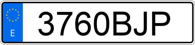 Numer rejestracyjny 3760BJP posiada SUZUKI SV 650